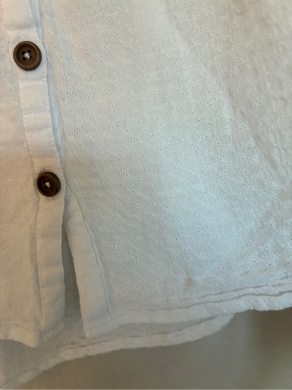 Prana Ellie Top White Short-Sleeve Pintuck Button Front Top Mandarin Collar Y2K - Picture 5 of 9
